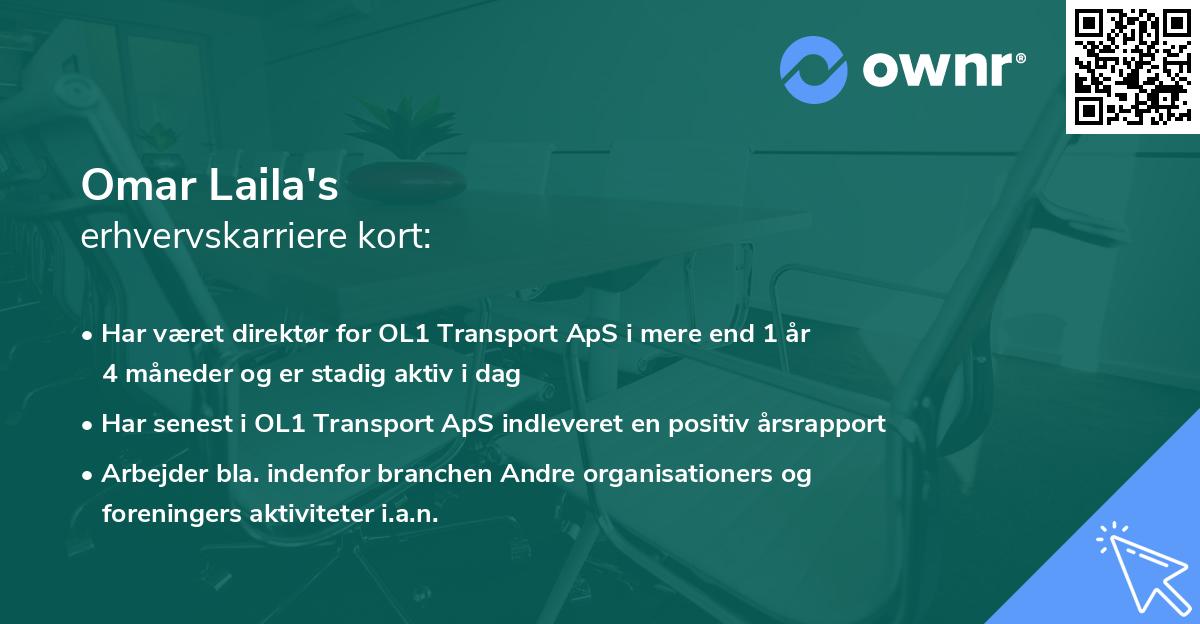 Omar Laila's erhvervskarriere kort