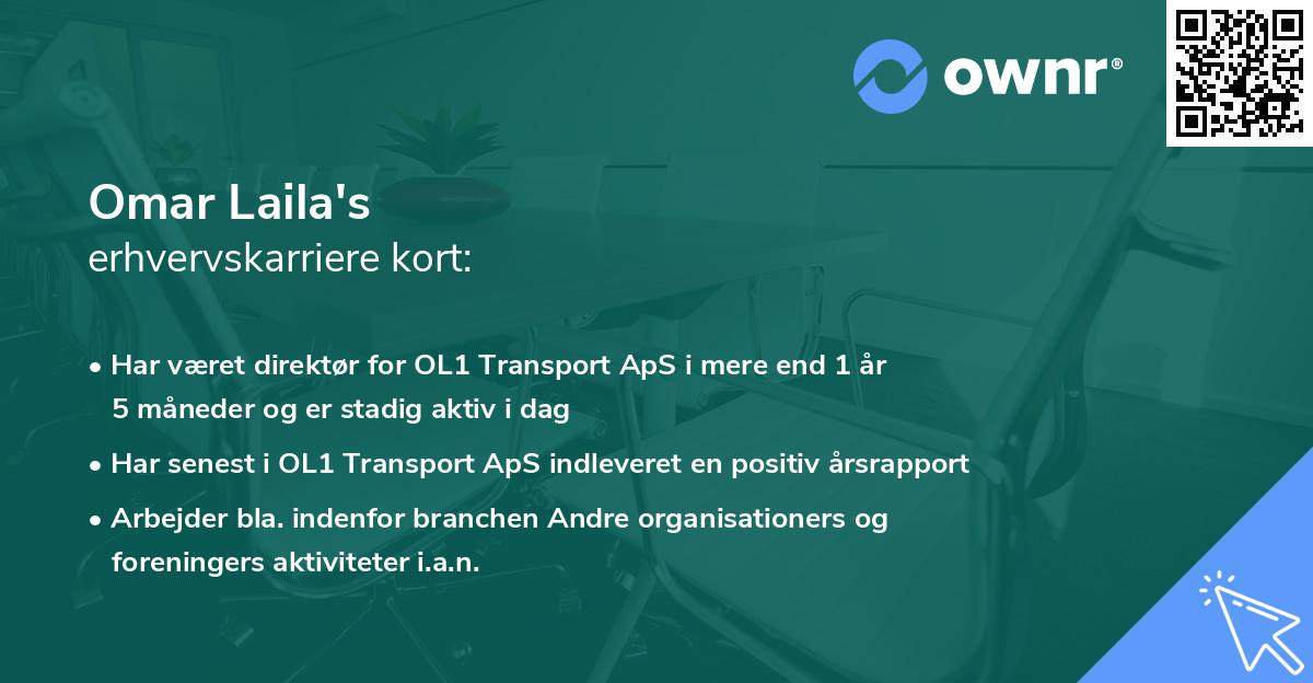 Omar Laila's erhvervskarriere kort