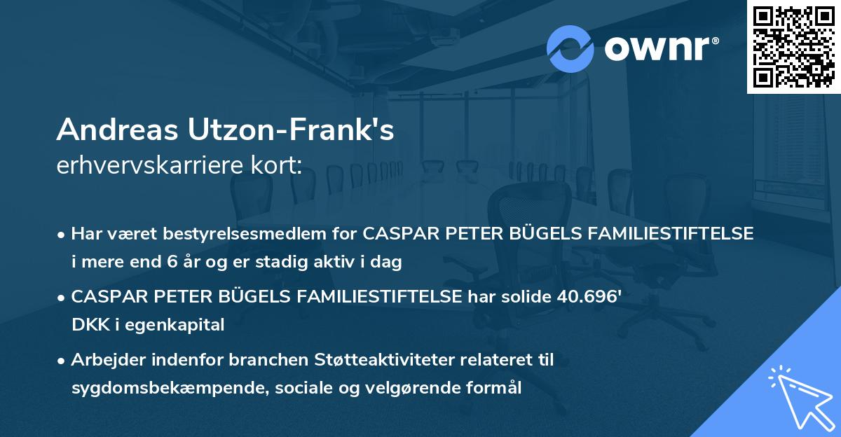 Andreas Utzon-Frank's erhvervskarriere kort