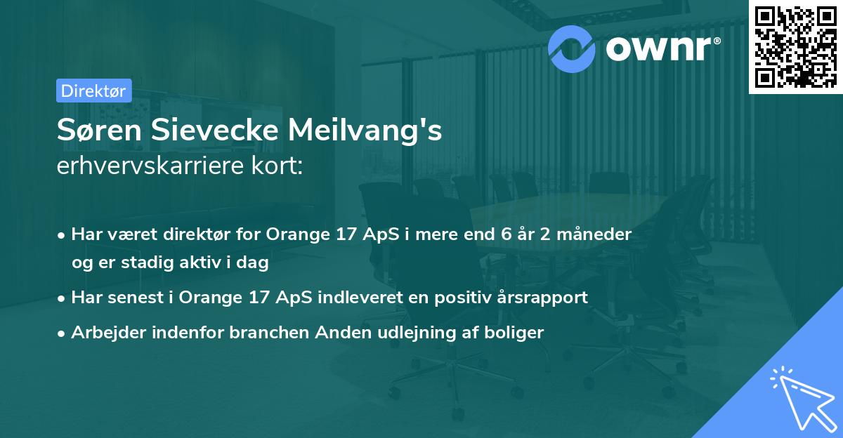 Søren Sievecke Meilvang's erhvervskarriere kort