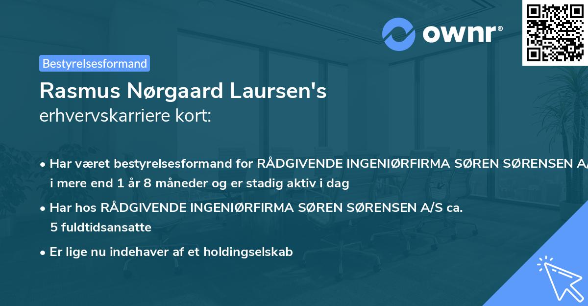 Rasmus Nørgaard Laursen's erhvervskarriere kort