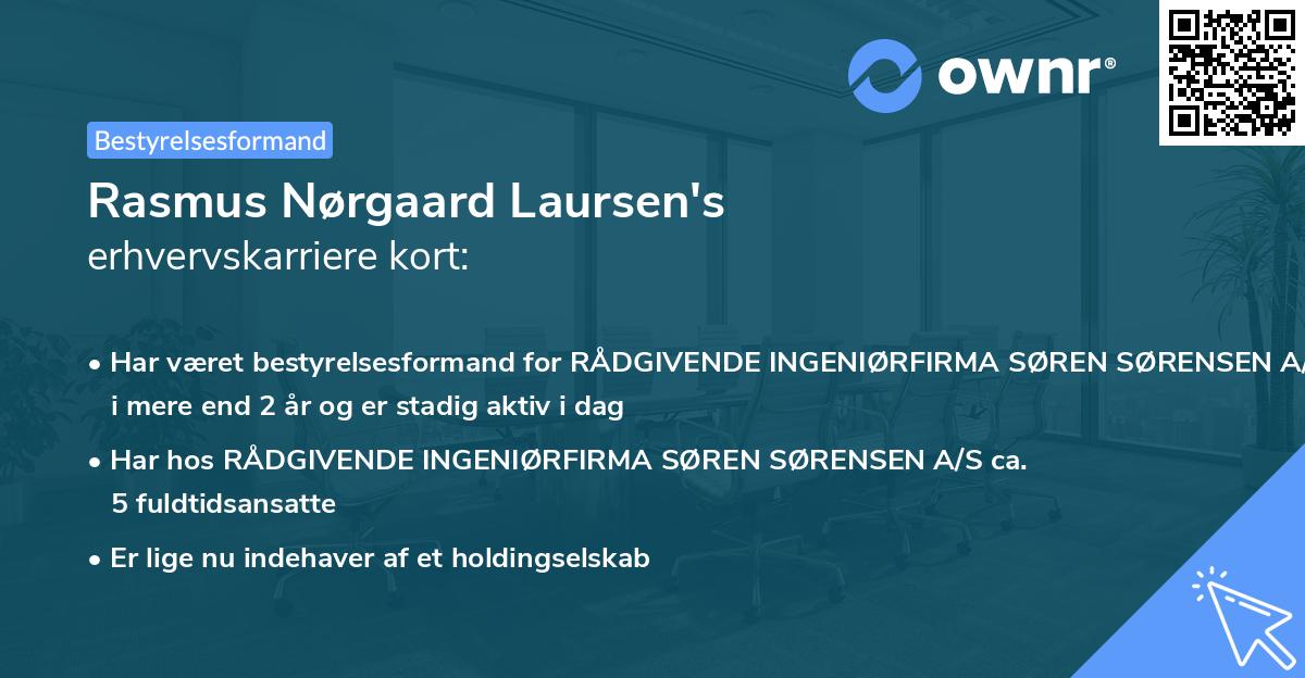 Rasmus Nørgaard Laursen's erhvervskarriere kort