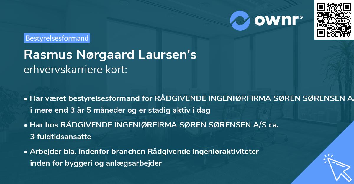 Rasmus Nørgaard Laursen's erhvervskarriere kort