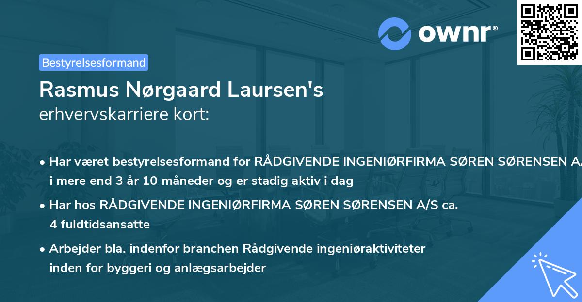 Rasmus Nørgaard Laursen's erhvervskarriere kort