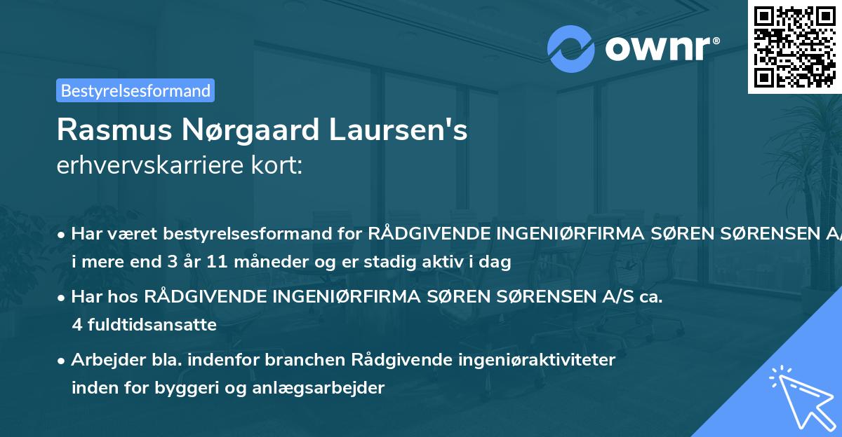 Rasmus Nørgaard Laursen's erhvervskarriere kort