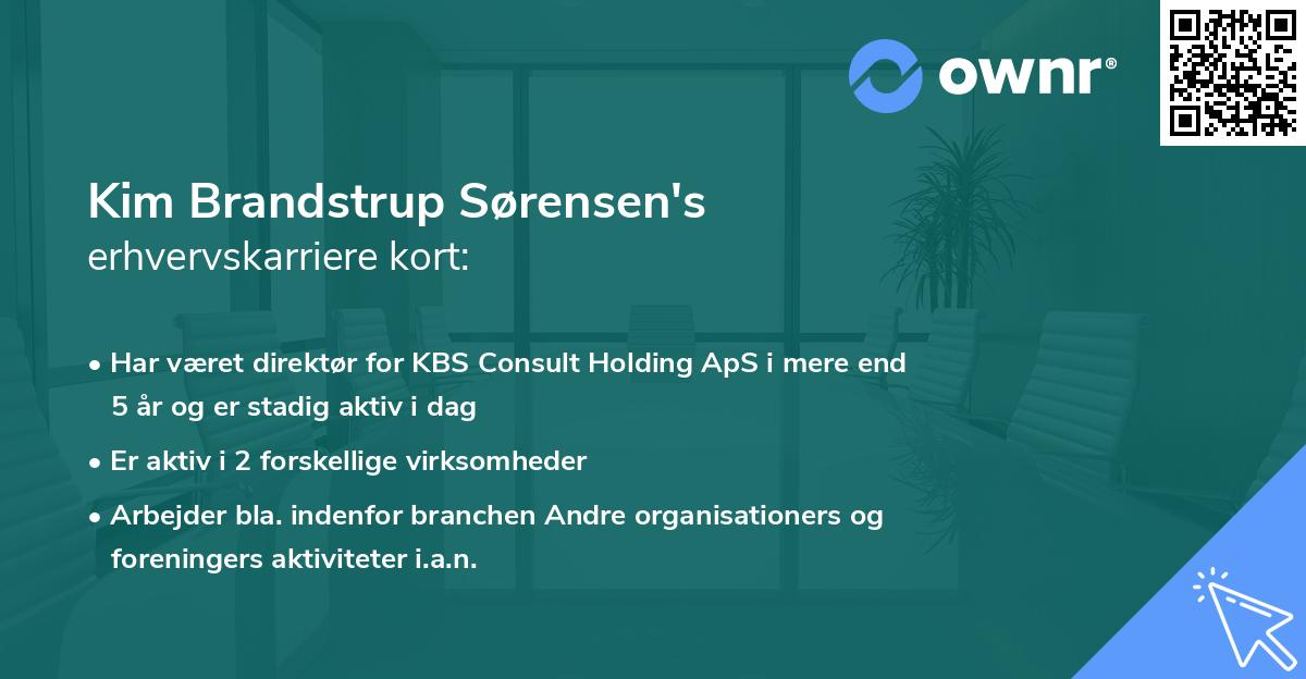 Kim Brandstrup Sørensen's erhvervskarriere kort