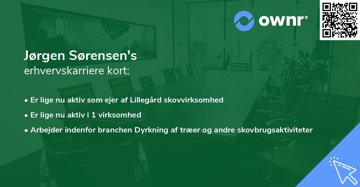 Jørgen Sørensen's erhvervskarriere kort