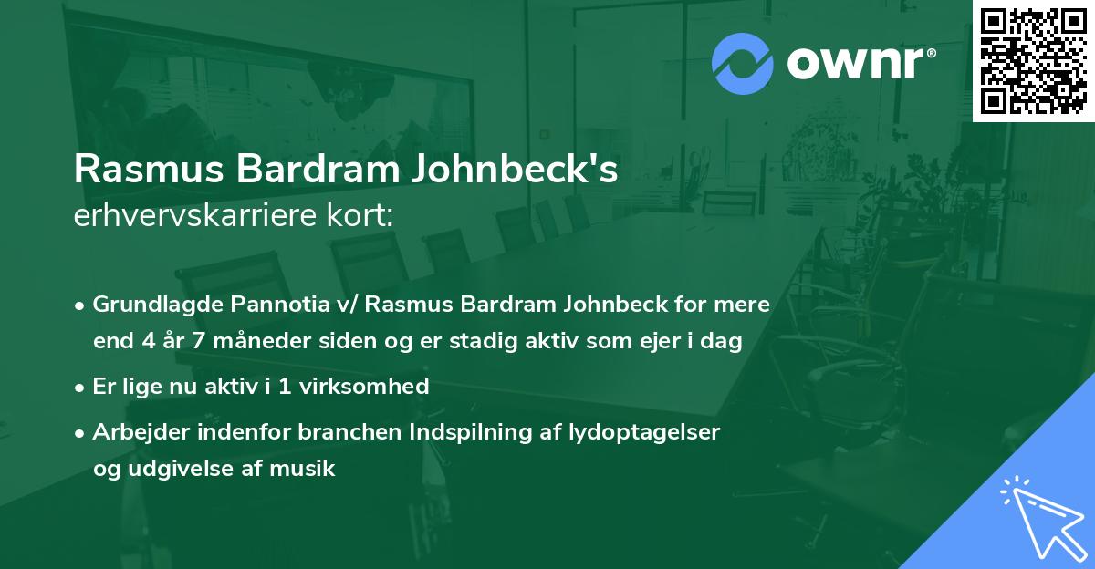 Rasmus Bardram Johnbeck's erhvervskarriere kort