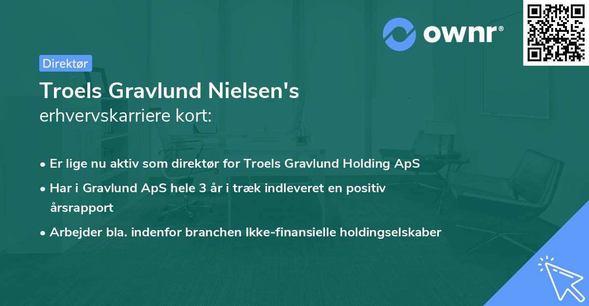 Troels Gravlund Nielsen's erhvervskarriere kort