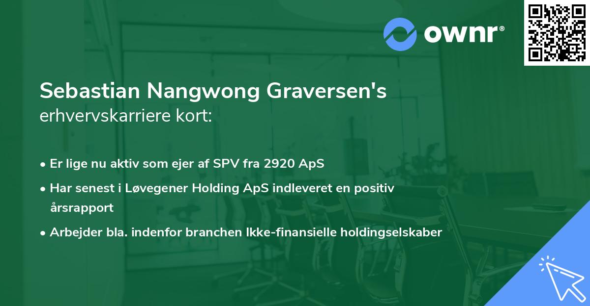 Sebastian Nangwong Graversen's erhvervskarriere kort