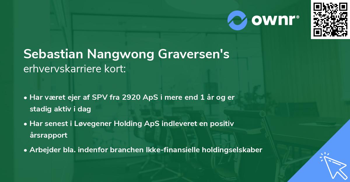 Sebastian Nangwong Graversen's erhvervskarriere kort