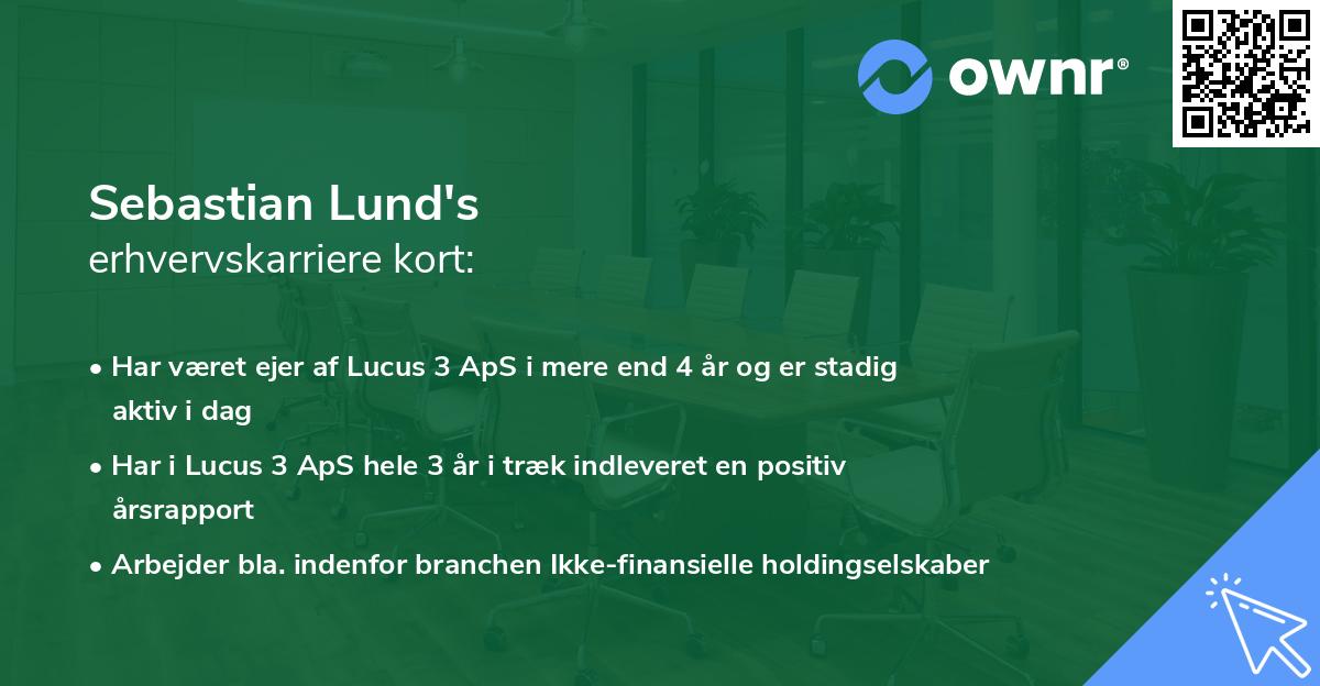 Sebastian Lund's erhvervskarriere kort