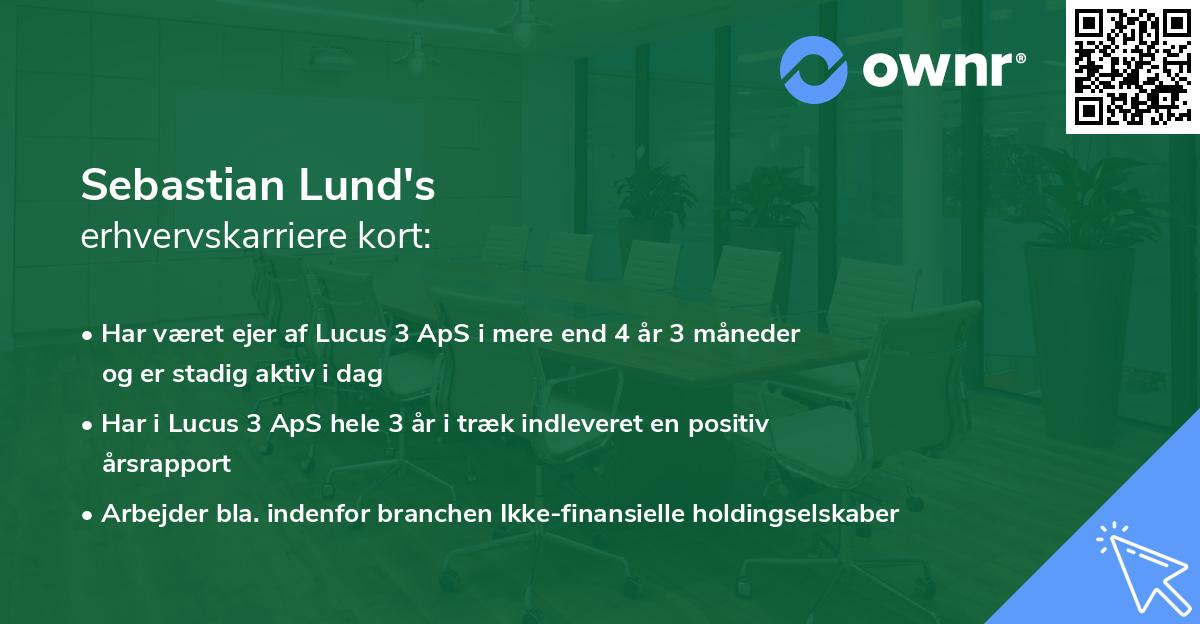 Sebastian Lund's erhvervskarriere kort
