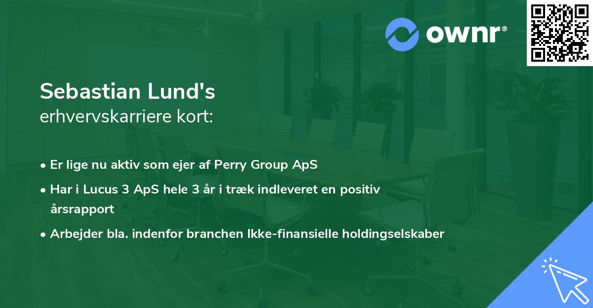 Sebastian Lund's erhvervskarriere kort