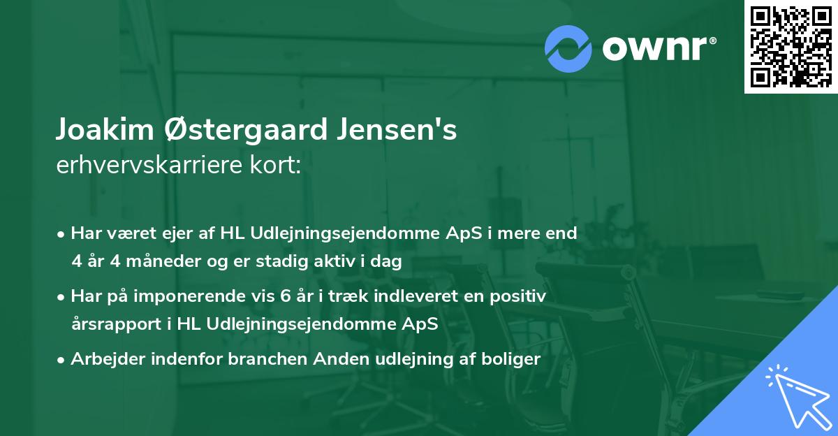 Joakim Østergaard Jensen's erhvervskarriere kort