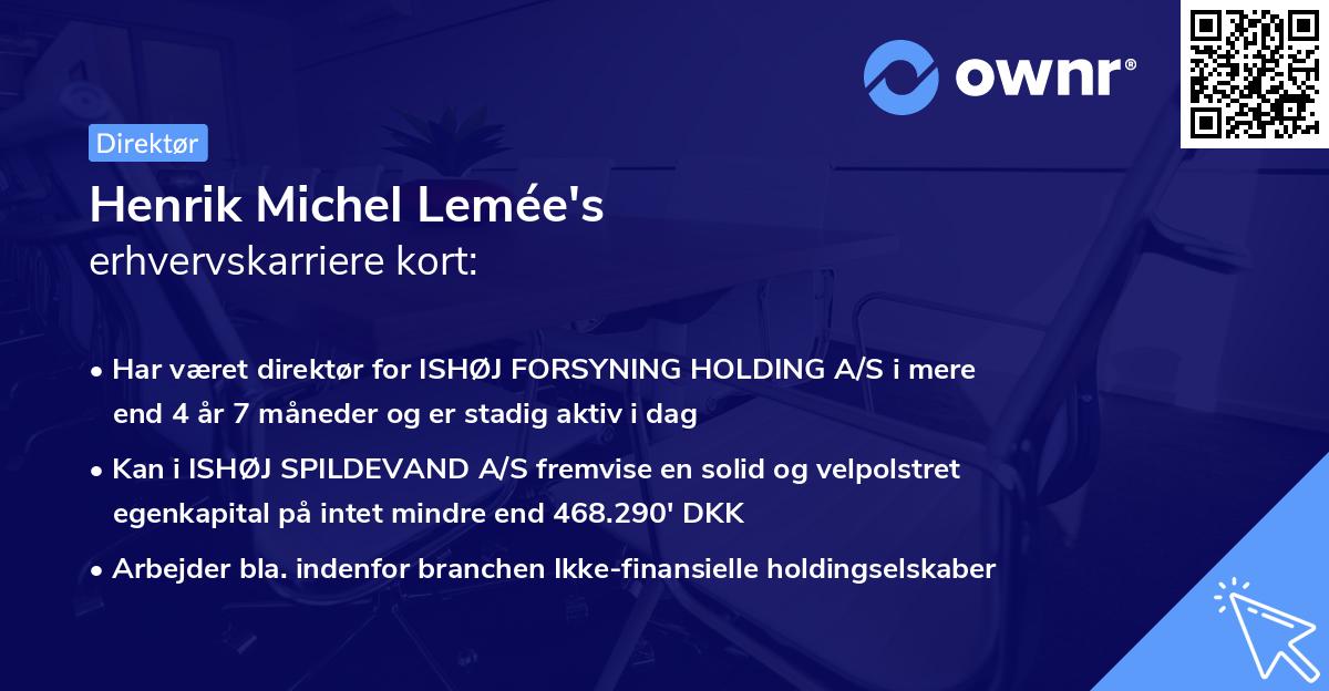 Henrik Michel Lemée's erhvervskarriere kort