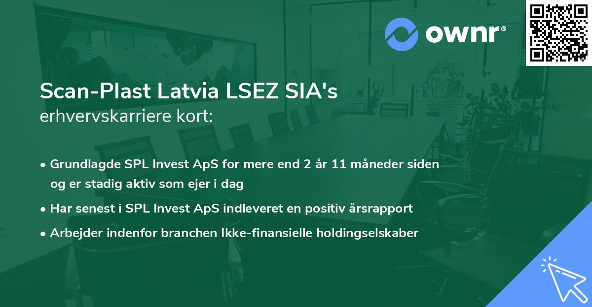 Scan-Plast Latvia LSEZ SIA's erhvervskarriere kort