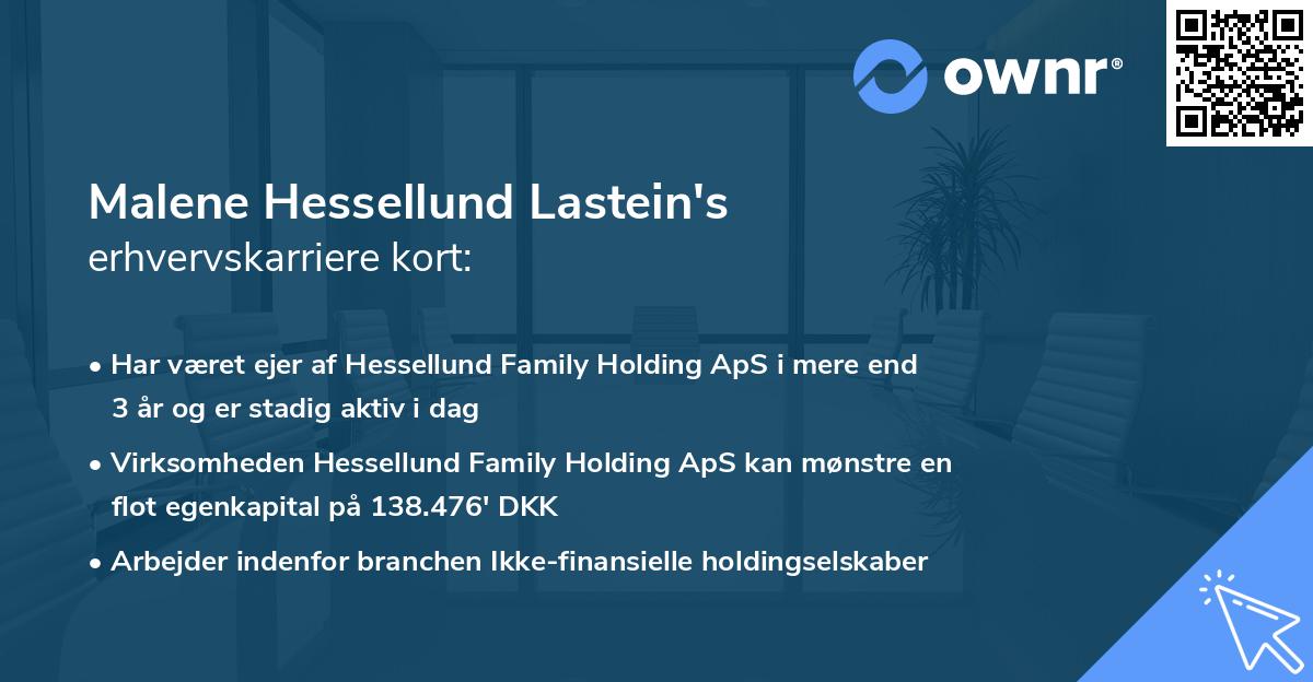 Malene Hessellund Lastein's erhvervskarriere kort