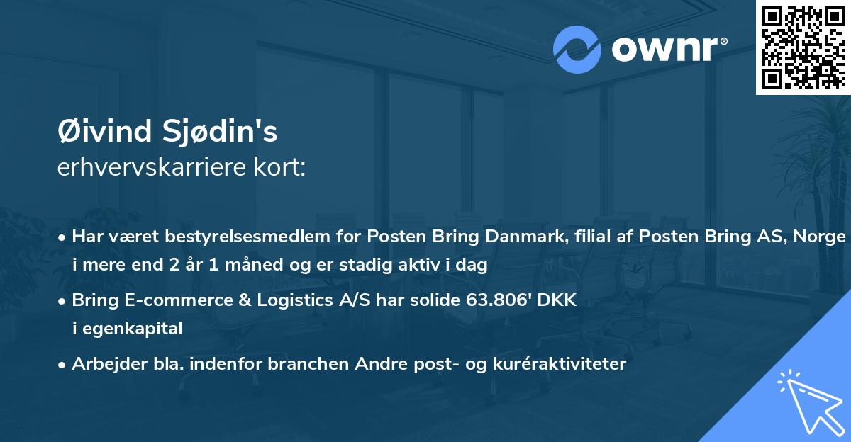 Øivind Sjødin's erhvervskarriere kort