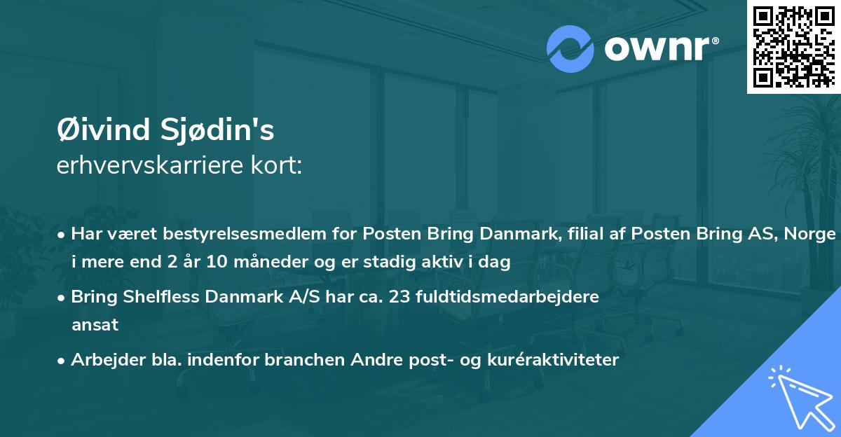 Øivind Sjødin's erhvervskarriere kort