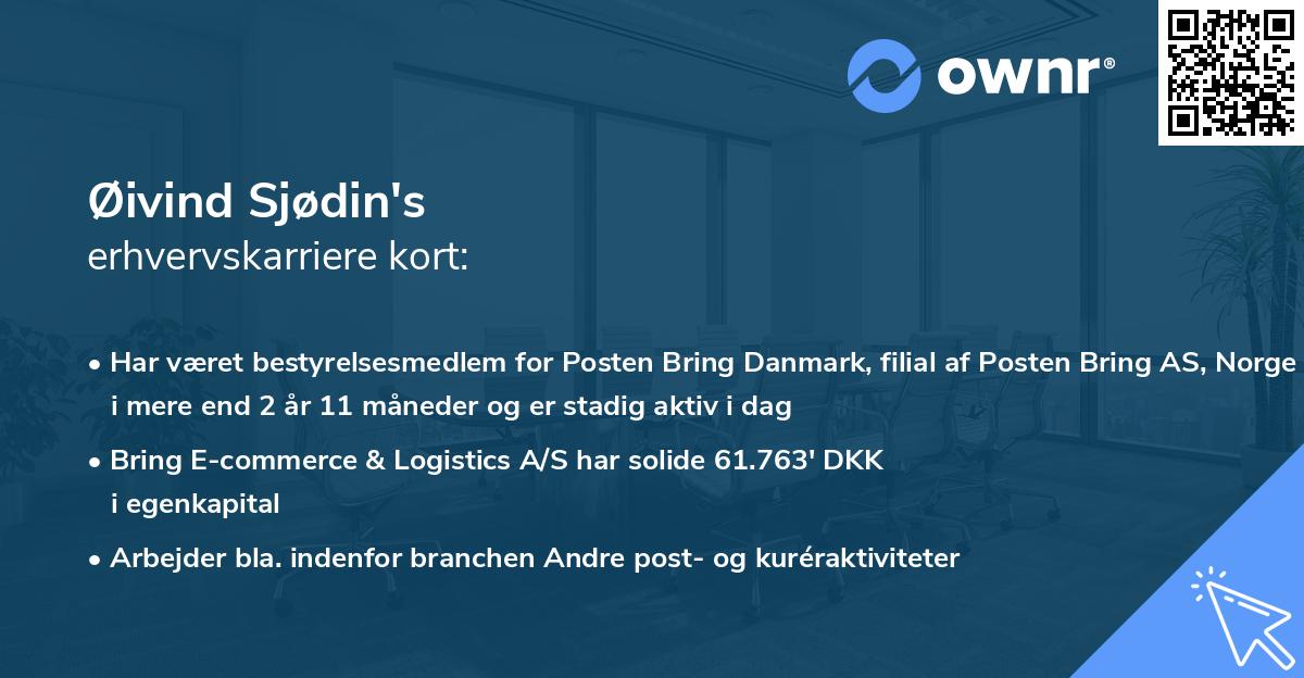 Øivind Sjødin's erhvervskarriere kort