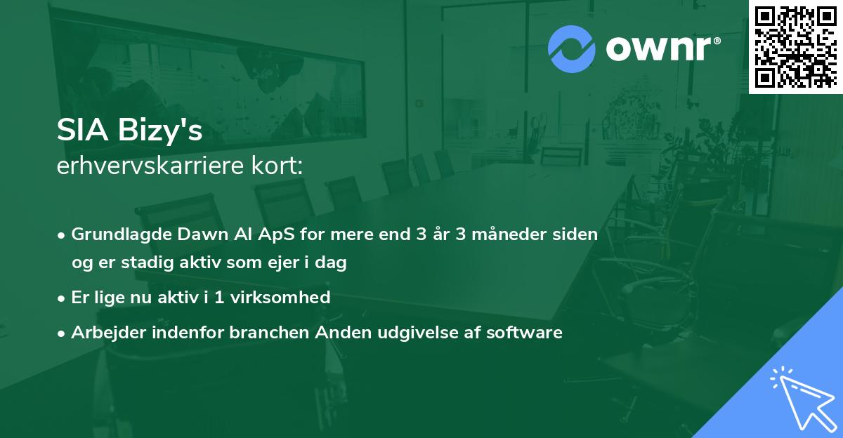 SIA Bizy's erhvervskarriere kort