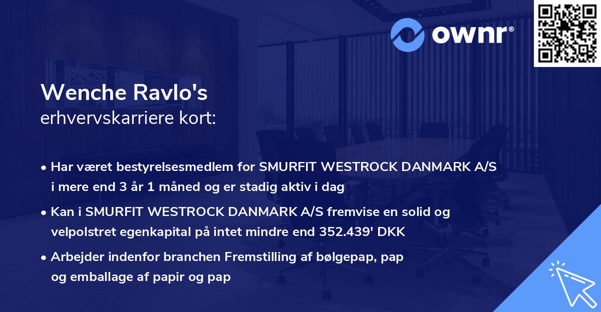 Wenche Ravlo's erhvervskarriere kort