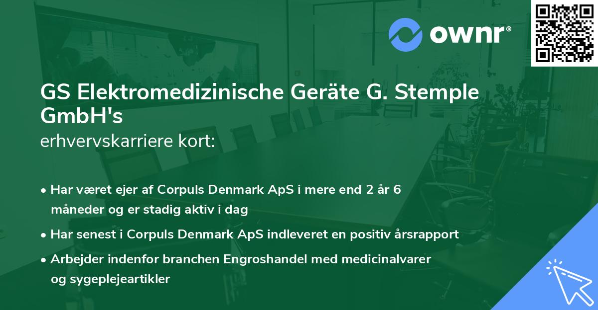 GS Elektromedizinische Geräte G. Stemple GmbH's erhvervskarriere kort