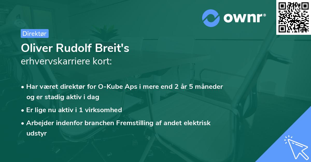 Oliver Rudolf Breit's erhvervskarriere kort