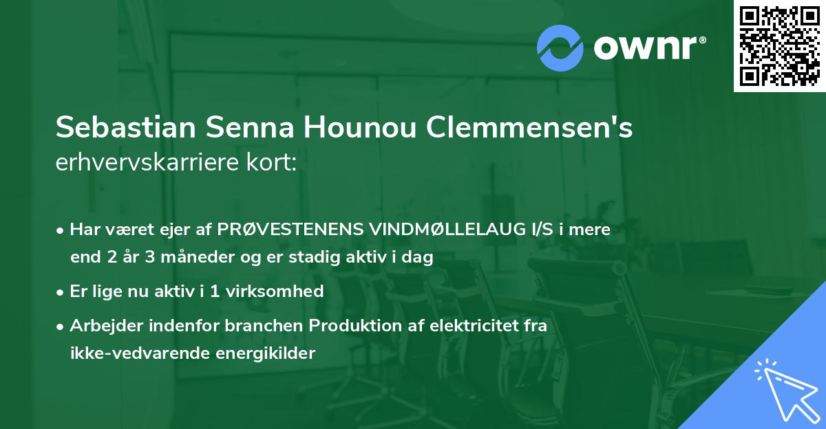 Sebastian Senna Hounou Clemmensen's erhvervskarriere kort