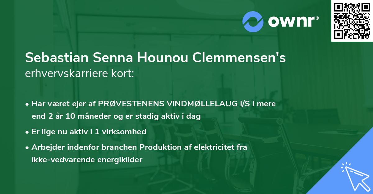Sebastian Senna Hounou Clemmensen's erhvervskarriere kort