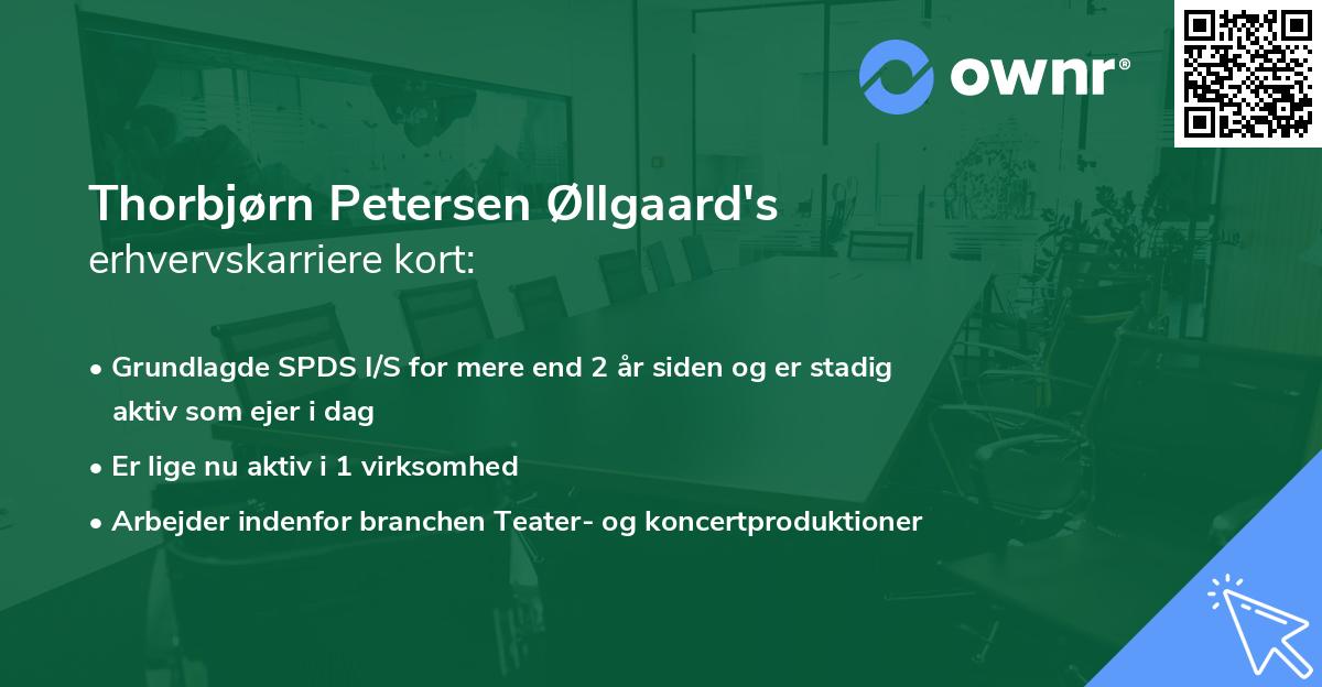 Thorbjørn Petersen Øllgaard's erhvervskarriere kort