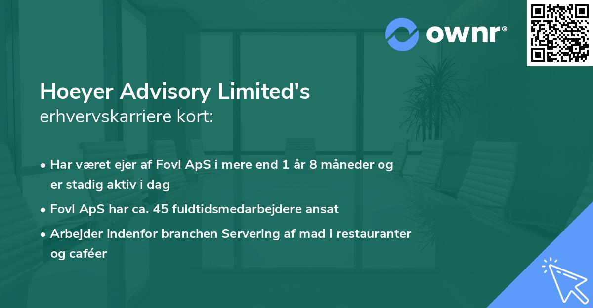 Hoeyer Advisory Limited's erhvervskarriere kort