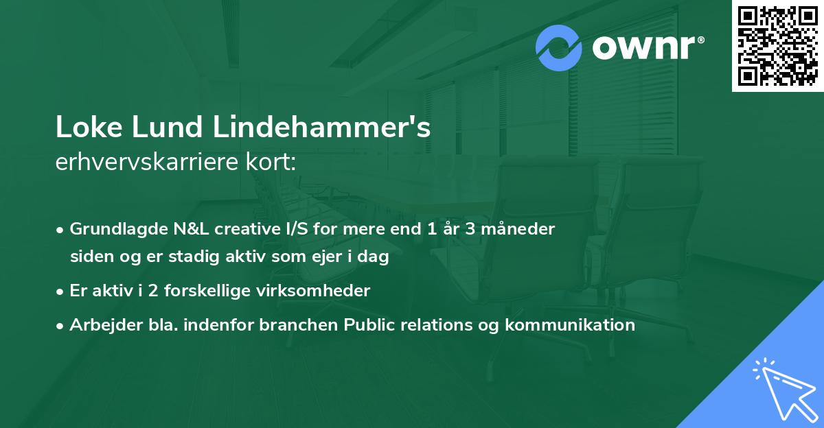 Loke Lund Lindehammer's erhvervskarriere kort