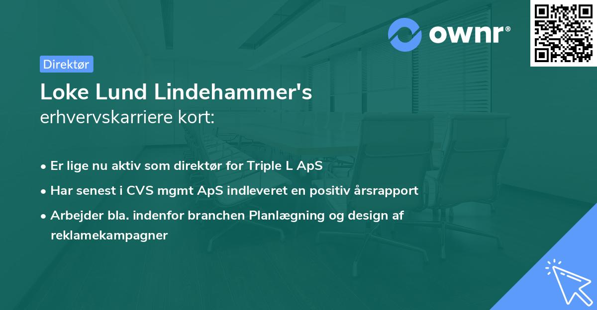 Loke Lund Lindehammer's erhvervskarriere kort