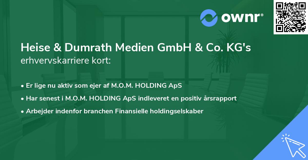 Heise & Dumrath Medien GmbH & Co. KG's erhvervskarriere kort