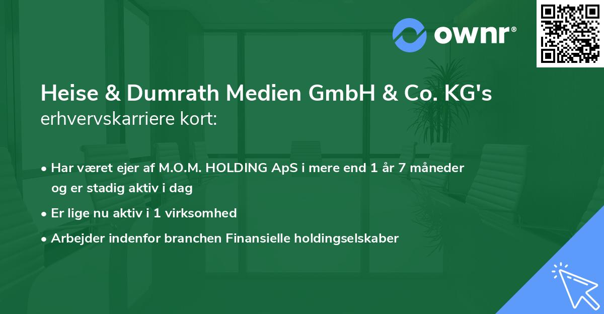 Heise & Dumrath Medien GmbH & Co. KG's erhvervskarriere kort