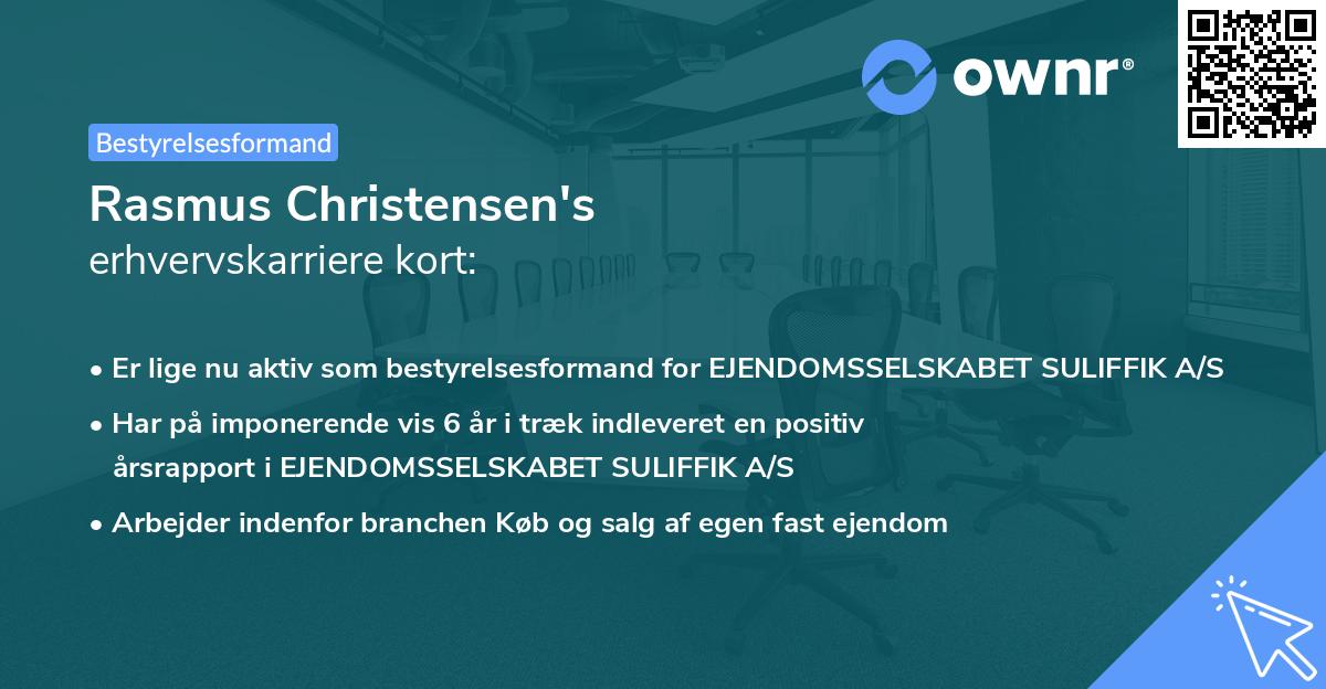 Rasmus Christensen's erhvervskarriere kort