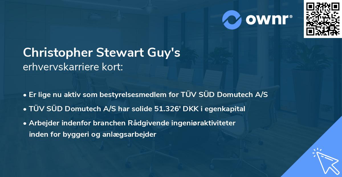 Christopher Stewart Guy's erhvervskarriere kort