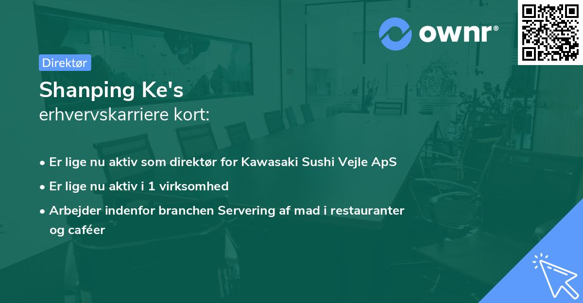 Shanping Ke's erhvervskarriere kort