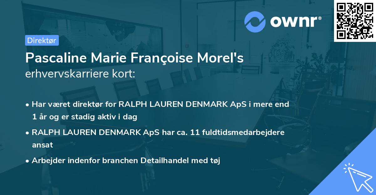 Pascaline Marie Françoise Morel's erhvervskarriere kort