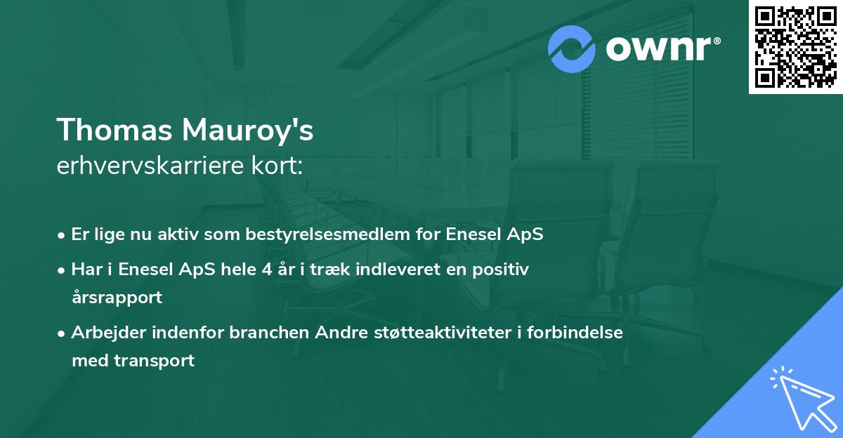 Thomas Mauroy's erhvervskarriere kort
