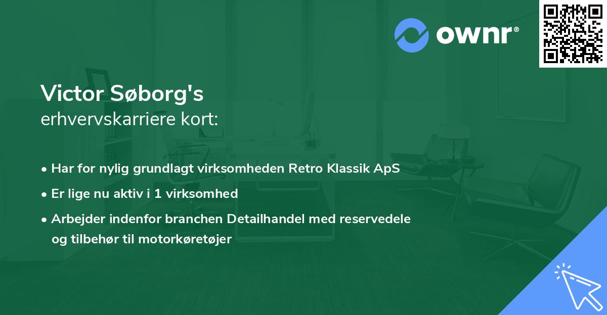 Victor Søborg's erhvervskarriere kort