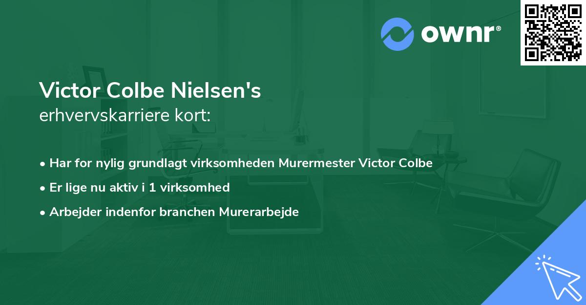 Victor Colbe Nielsen's erhvervskarriere kort