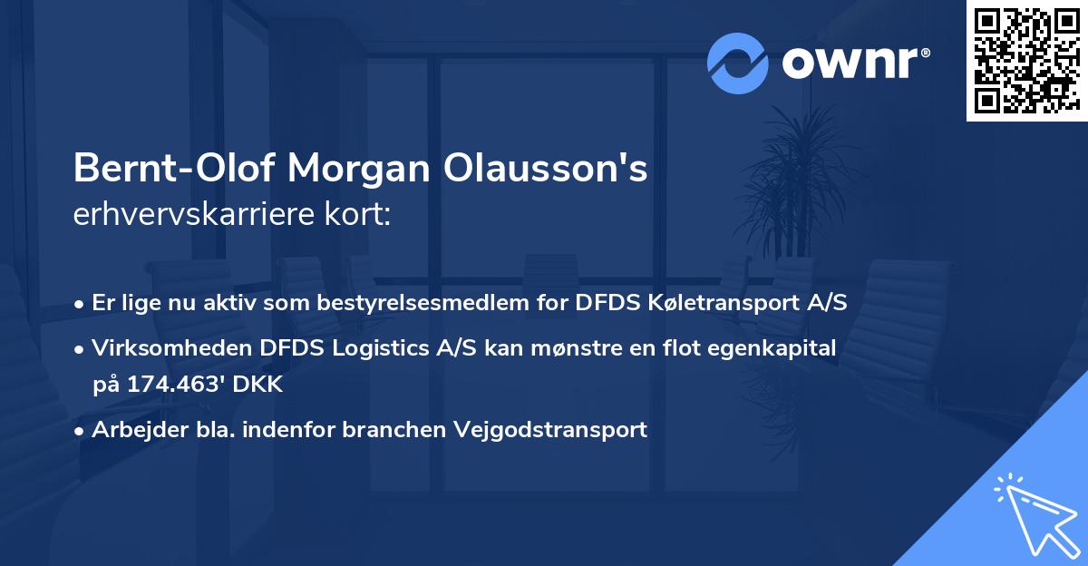 Bernt-Olof Morgan Olausson's erhvervskarriere kort