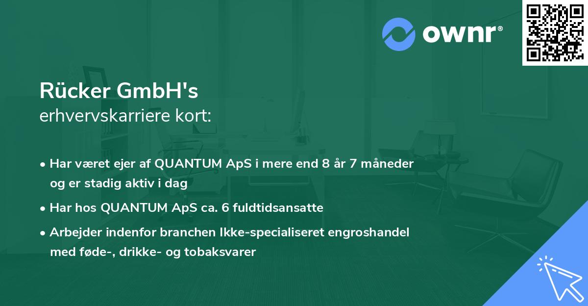 Rücker GmbH's erhvervskarriere kort