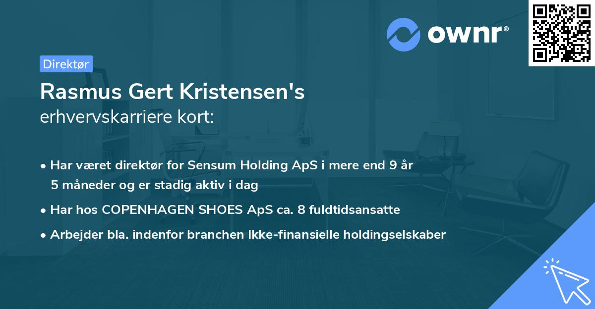 Rasmus Gert Kristensen's erhvervskarriere kort