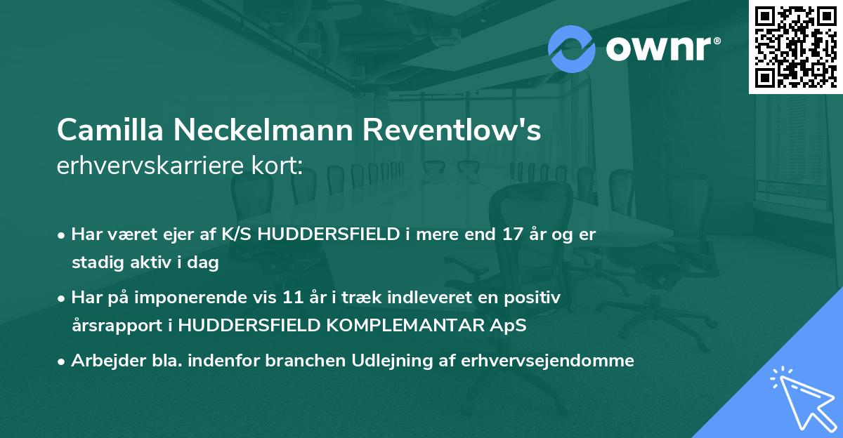 Camilla Neckelmann Reventlow's erhvervskarriere kort