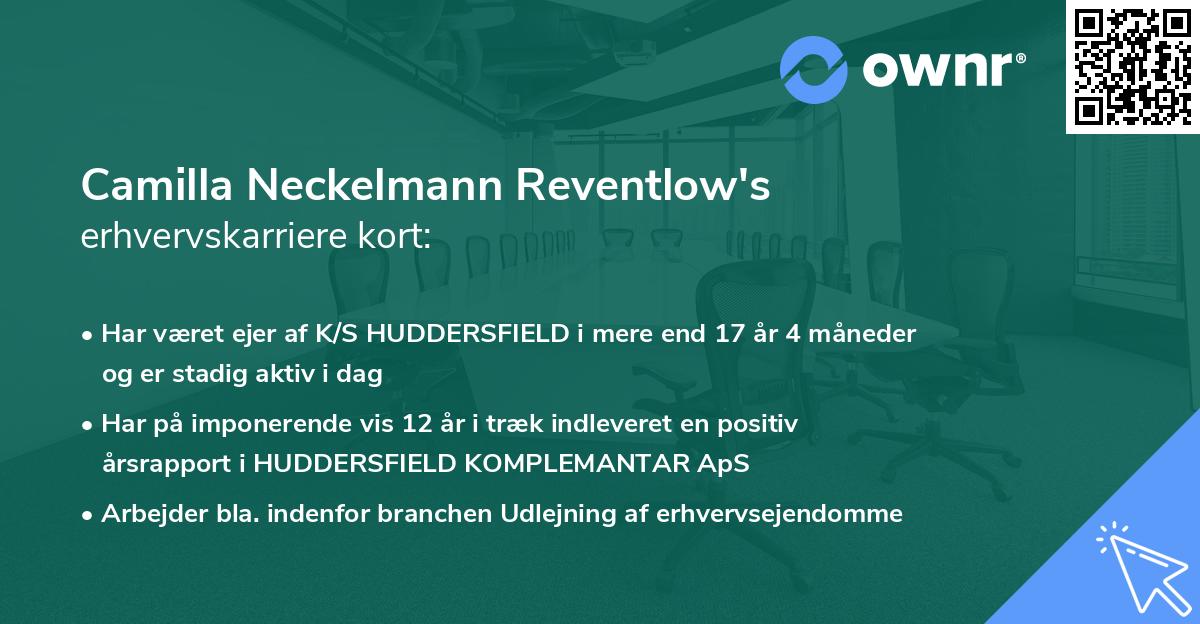 Camilla Neckelmann Reventlow's erhvervskarriere kort
