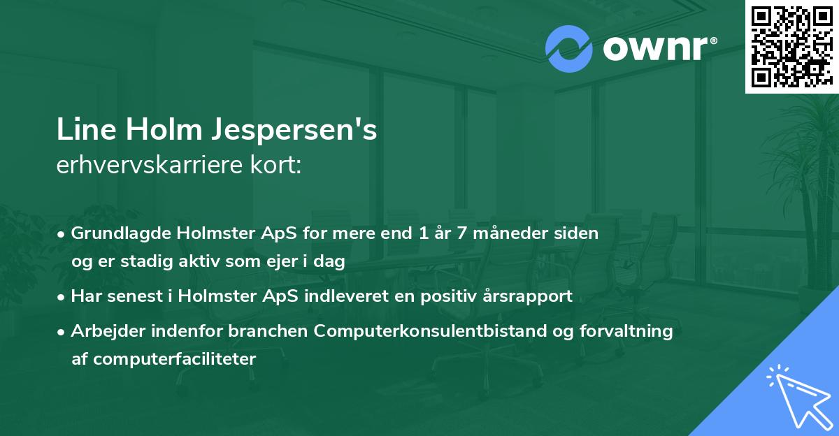 Line Holm Jespersen's erhvervskarriere kort